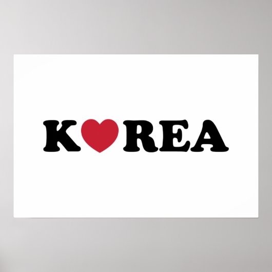 Korea Liefde Hart Poster (Voorkant)