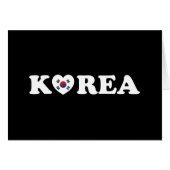 Korea Liefde Hart Vlag Kaart (Voorkant Horizontaal)