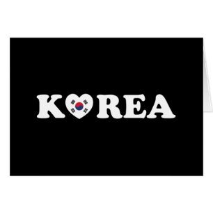 Korea Liefde Hart Vlag Kaart