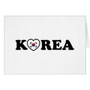 Korea Liefde Hart Vlag Kaart