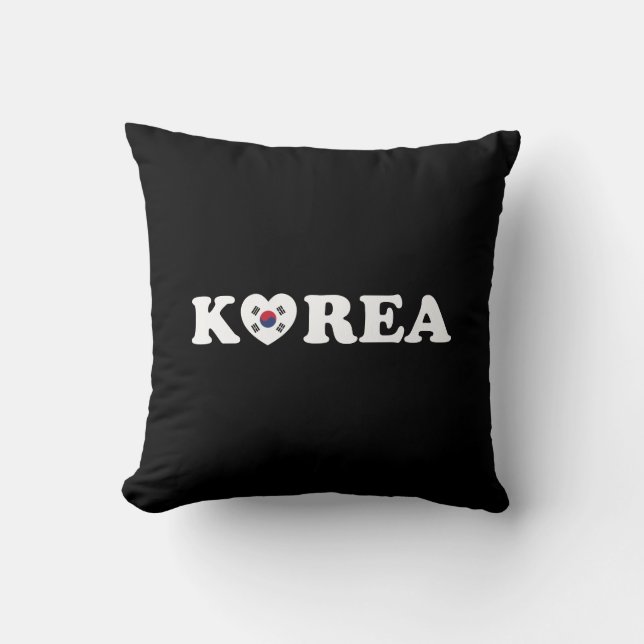 Korea Liefde Hart Vlag Kussen (Voorkant)