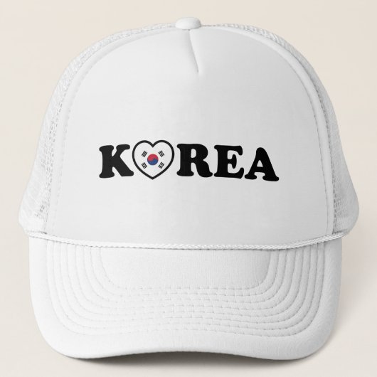 Korea Liefde Hart Vlag Trucker Pet (Voorkant)