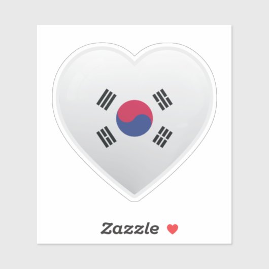 Korea Love Flag Sticker (Vel)
