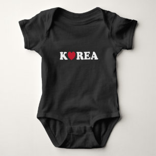 Korea Love Heart Baby Bodysuit