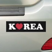 Korea Love Heart Bumpersticker (Op auto)
