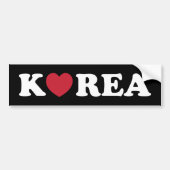 Korea Love Heart Bumpersticker (Voorkant)