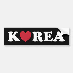 Korea Love Heart Bumpersticker