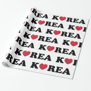 Korea Love Heart Cadeaupapier