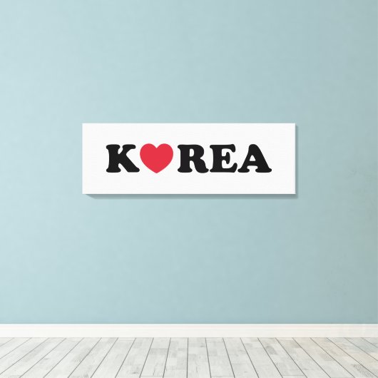 Korea Love Heart Canvas Afdruk (Insitu (Houten vloer))