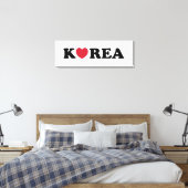 Korea Love Heart Canvas Afdruk (Insitu (Slaapkamer))