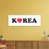 Korea Love Heart Canvas Afdruk (Insitu (Woonkamer))