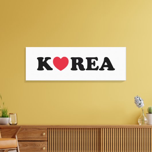 Korea Love Heart Canvas Afdruk (Insitu (Woonkamer))