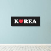 Korea Love Heart Canvas Print (Insitu (Houten vloer))