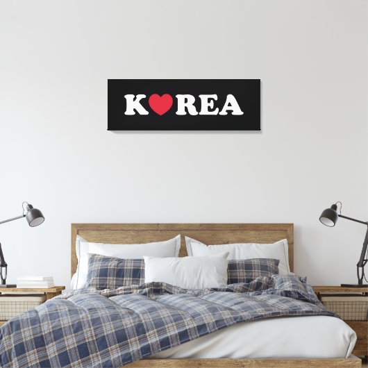 Korea Love Heart Canvas Print (Insitu (Slaapkamer))