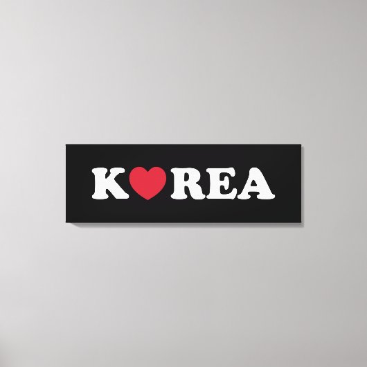 Korea Love Heart Canvas Print (Voorkant)