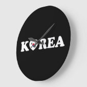 Korea Love Heart Flag Grote Klok (Hoek)