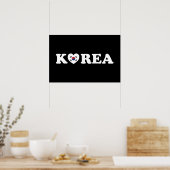 Korea Love Heart Flag Poster (Keuken)