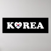 Korea Love Heart Flag Poster (Voorkant)