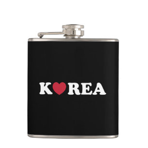 Korea Love Heart Flask Heupfles