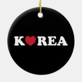 Korea Love Heart Flask Keramisch Ornament (Achterkant)