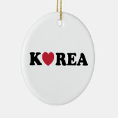 Korea Love Heart Keramisch Ornament (Rechts)