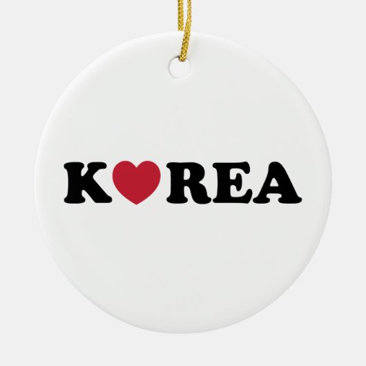 Korea Love Heart Keramisch Ornament (Voorkant)