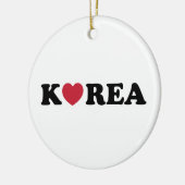 Korea Love Heart Keramisch Ornament (Links)