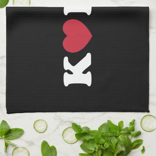 Korea Love Heart Kitchen Towel Theedoek (Gevouwen)