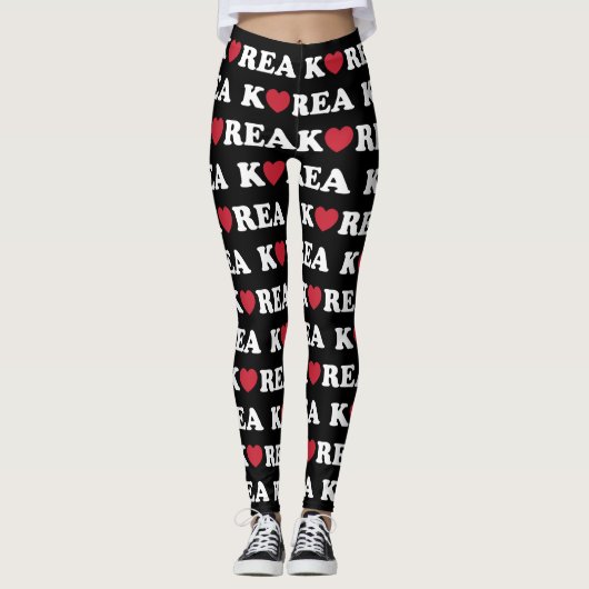 Korea Love Heart Leggings (Voorkant)