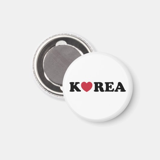 Korea Love Heart Magneet (Voorkant / Achterkant)