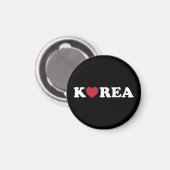 Korea Love Heart Magnet (Voorkant / Achterkant)