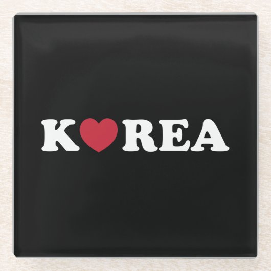 Korea Love Heart Onderzetter (Voorkant)