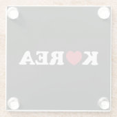 Korea Love Heart Onderzetter Glazen Onderzetter (Achterkant)