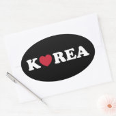 Korea Love Heart Oval Sticker (Envelop)