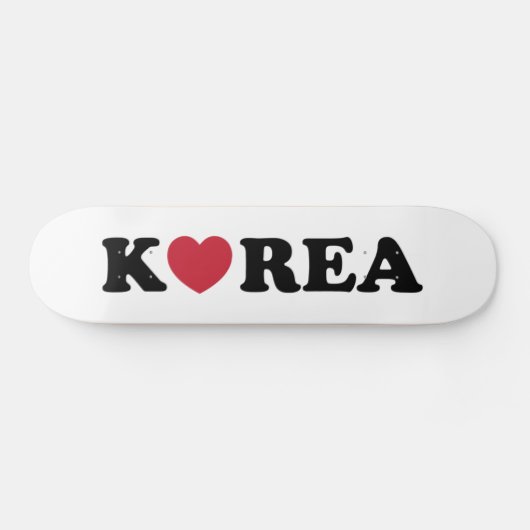 Korea Love Heart Persoonlijk Skateboard (Horizontaal)
