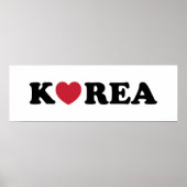 Korea Love Heart Poster (Voorkant)