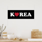 Korea Love Heart Poster (Keuken)