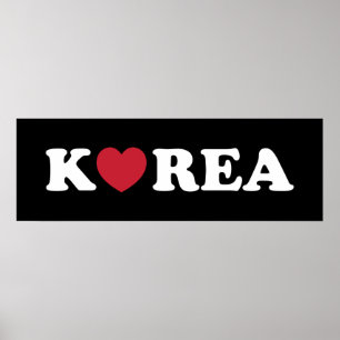 Korea Love Heart Poster