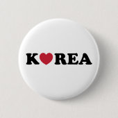 Korea Love Heart Ronde Button 5,7 Cm (Voorkant)