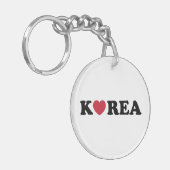 Korea Love Heart Sleutelhanger (Voorkant Links)