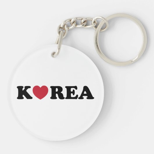 Korea Love Heart Sleutelhanger (Achterkant)