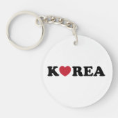 Korea Love Heart Sleutelhanger (Voorkant)