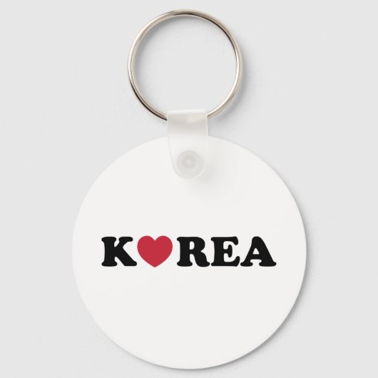 Korea Love Heart Sleutelhanger (Voorkant)