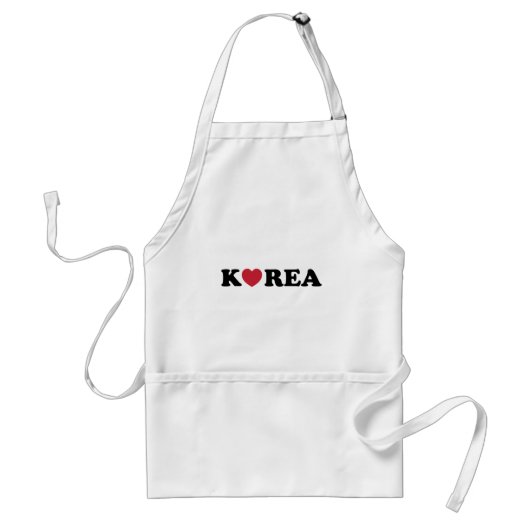 Korea Love Heart Standaard Schort (Voorkant)