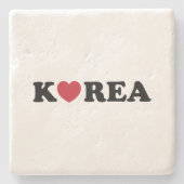 Korea Love Heart Stenen Onderzetter (Voorkant)