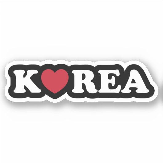 Korea Love Heart Sticker (Voorkant)