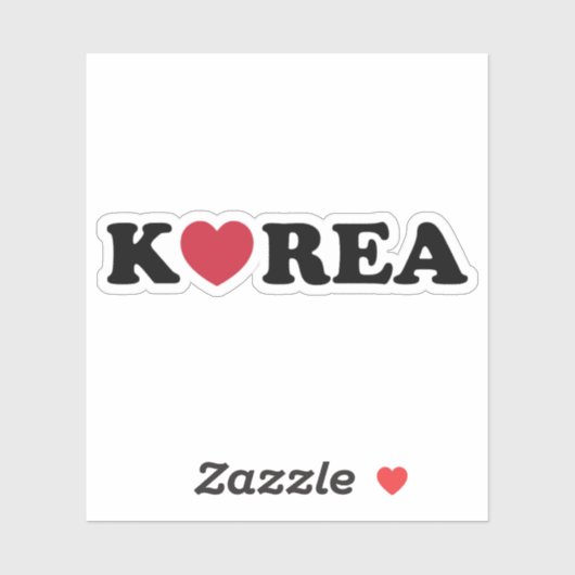 Korea Love Heart Sticker (Vel)
