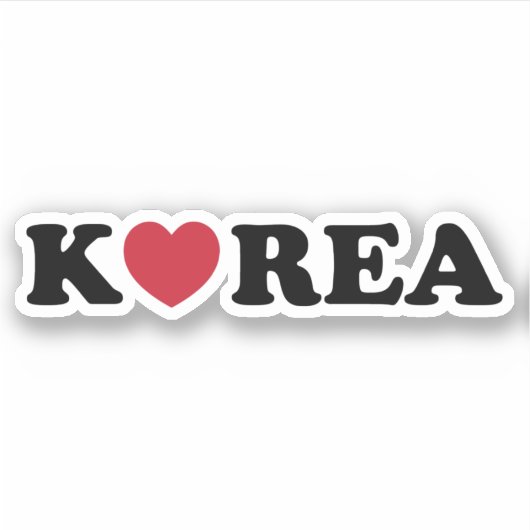 Korea Love Heart Sticker (Voorkant)