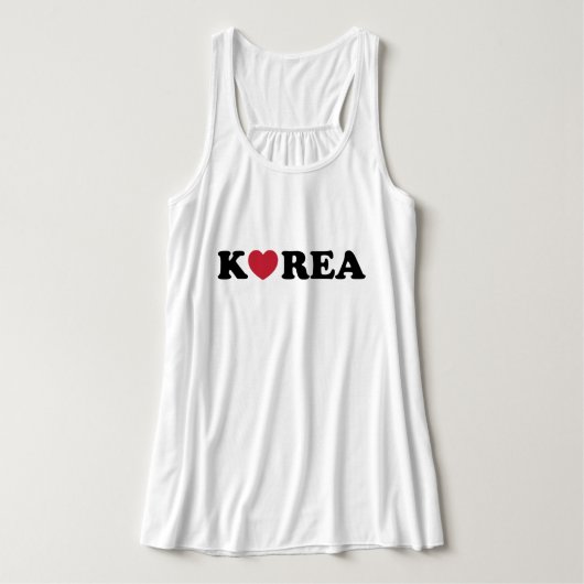 Korea Love Heart Tanktop (Design voorkant)