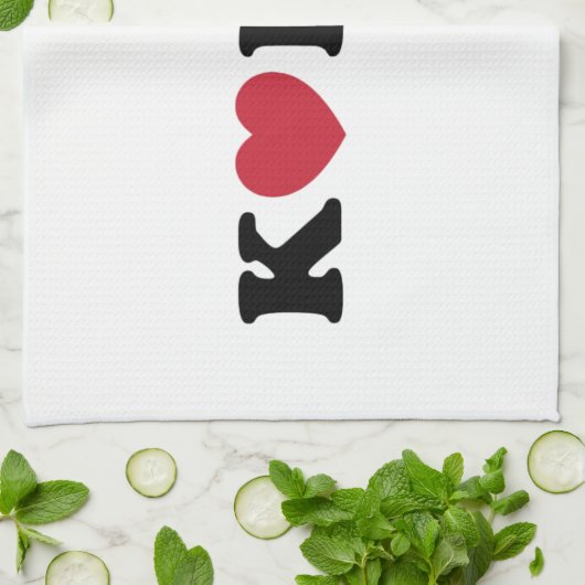 Korea Love Heart Theedoek (Gevouwen)